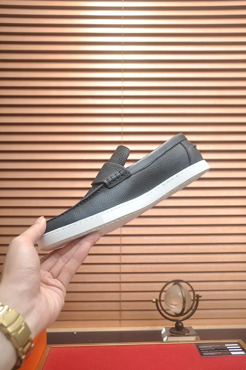 Men's Men's Shoes💰600💶【[Hermes HERMES】】(High-end Niuli) New 🍀 HERMES - top version of Hermès classic casual leather shoes! Made of imported original cowhide, the inner top layer is comfortable cowhide lining! Original wear-resistant rubber outsole! High quality products! Code number 39-45 (45 customized)